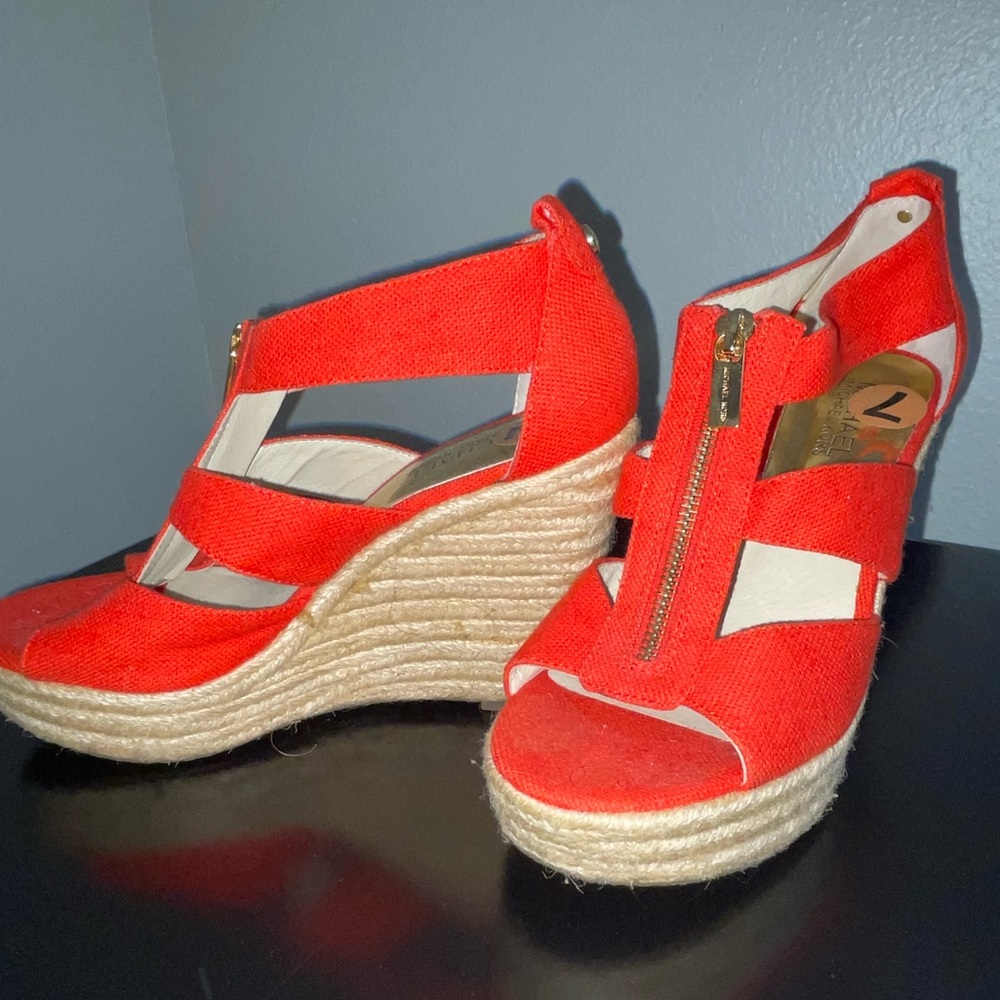 MK Orange and Gold Wedges